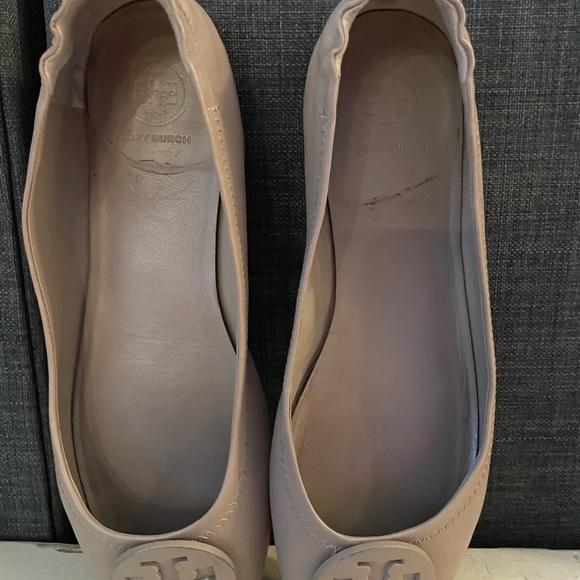 Tory Burch French Gray Minnie Travel Ballet Flats Size 8.5 - Picture 5 of 16